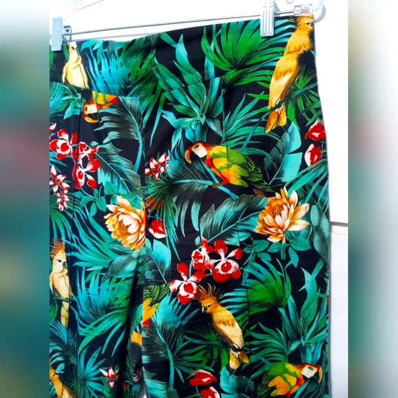 Pinup Girl Clothing Parrot Tropical High Waist Trousers 2XL - Picture 2 of 5